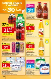 Gazetka promocyjna Auchan - Gazetka 30 Lat Hipermarket Auchan - Gazetka - ważna od 30.09 do 30.09.2026 - strona 24 - produkty: Sok pomarańczowy, Dawtona, Sok, Mus, Napój energetyczny, Coca-Cola, Sok jabłkowy, Muszynianka, Napój gazowany, Fanta, Woda mineralna, Woda, Sprite, Napój, Cisowianka, Fa