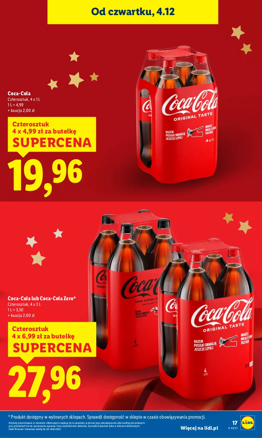 Gazetka promocyjna Lidl - GAZETKA - ważna 04.12 do 07.12.2025 - strona 17 - produkty: Coca-Cola