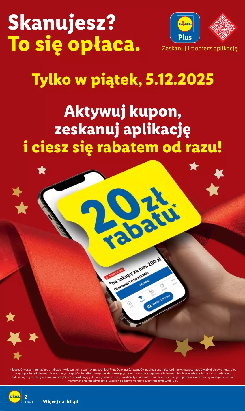 Gazetka promocyjna Lidl - GAZETKA - ważna 04.12 do 07.12.2025 - strona 2 - produkty: Gra, Karmi, Napoje, Znicz
