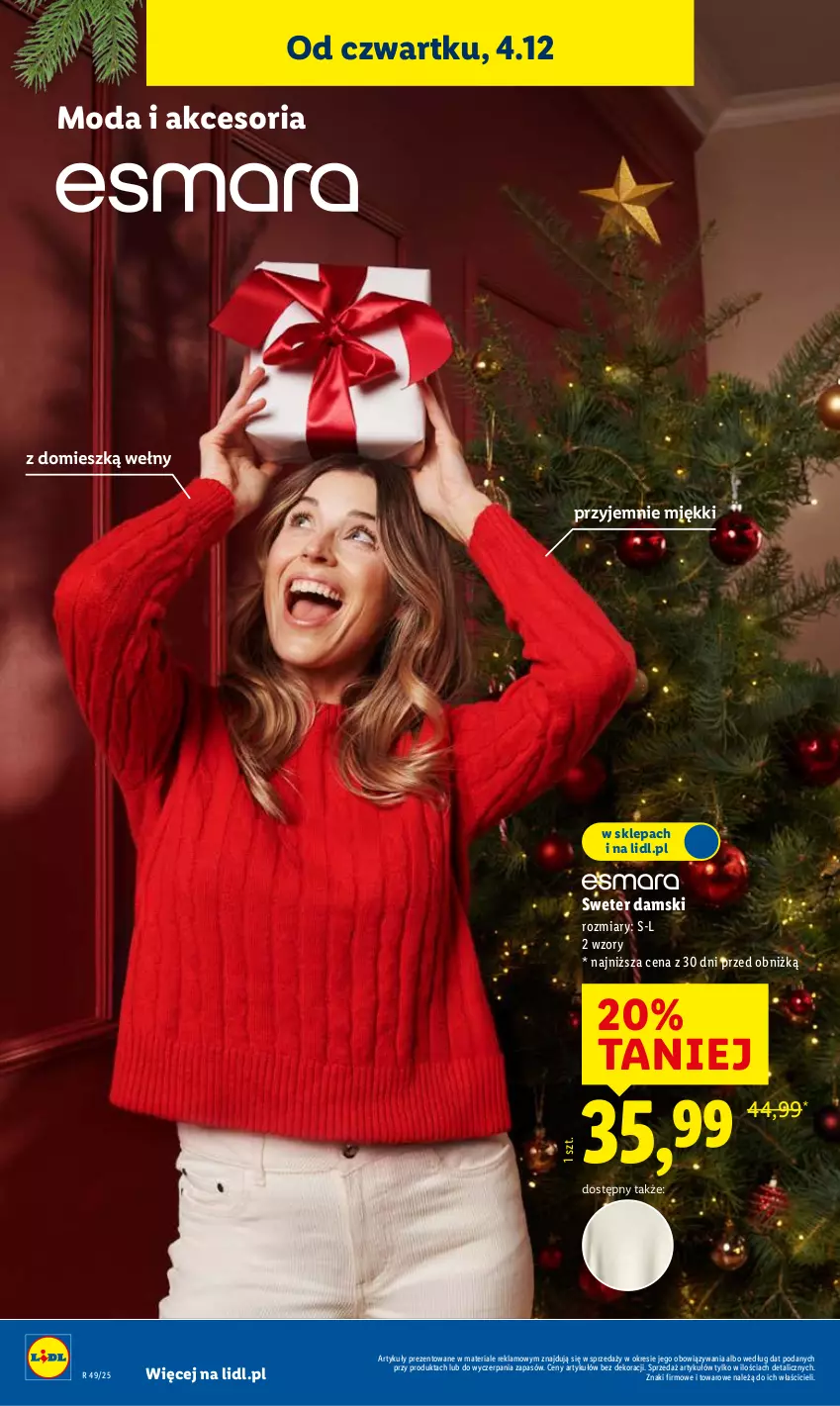 Gazetka promocyjna Lidl - GAZETKA - ważna 04.12 do 07.12.2025 - strona 22 - produkty: Moda, Sweter