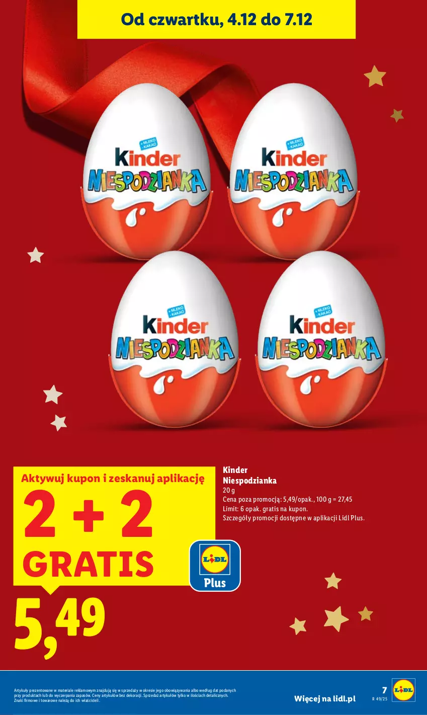 Gazetka promocyjna Lidl - GAZETKA - ważna 04.12 do 07.12.2025 - strona 7 - produkty: Gra, Kinder