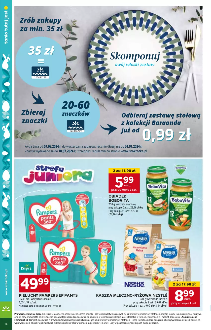 Gazetka promocyjna Stokrotka - Supermarket - ważna 21.03 do 26.03.2024 - strona 16 - produkty: BoboVita, Nestlé, Pampers, Pieluchy, Ryż