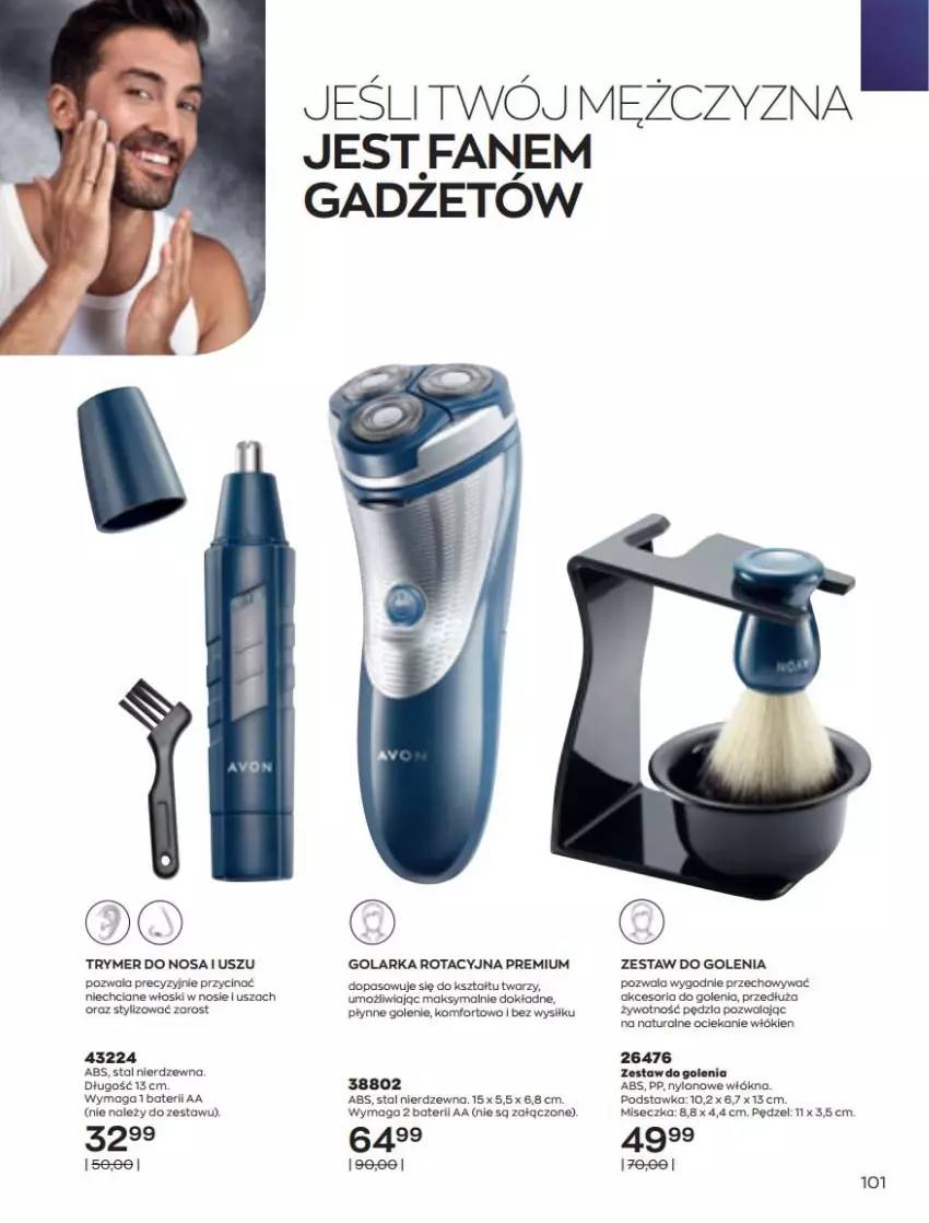 Gazetka promocyjna Avon - Katalog Avon 3/2022 kampania marzec - ważna 01.03 do 31.03.2022 - strona 101 - produkty: Fa, Golarka, Miseczka, Zestaw do golenia