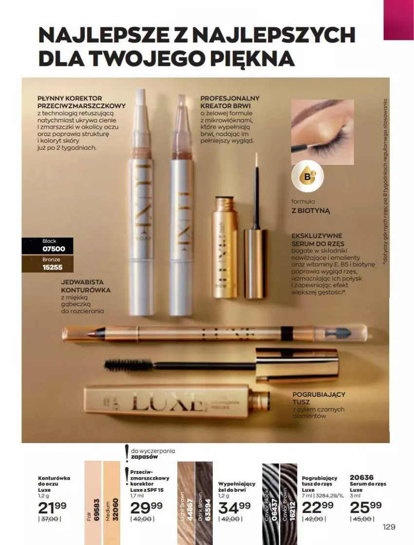 Gazetka promocyjna Avon - Katalog Avon 3/2022 kampania marzec - ważna 01.03 do 31.03.2022 - strona 129 - produkty: Lack, LG, Rum, Tusz