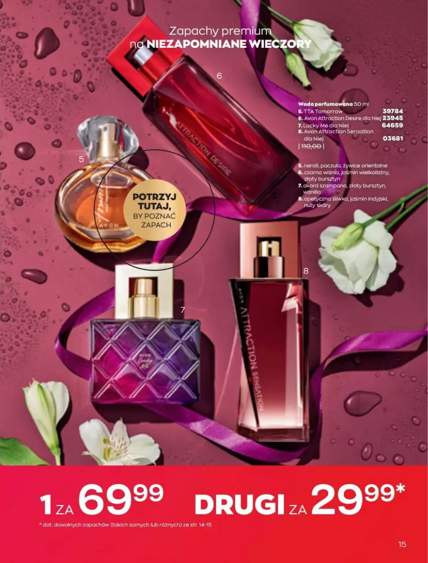 Gazetka promocyjna Avon - Katalog Avon 3/2022 kampania marzec - ważna 01.03 do 31.03.2022 - strona 15 - produkty: Bursztyn, Fa, Nuty