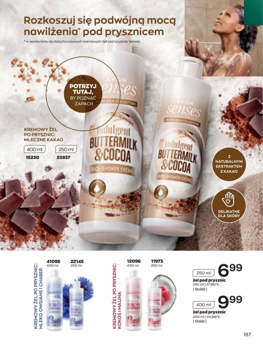 Gazetka promocyjna Avon - Katalog Avon 3/2022 kampania marzec - ważna 01.03 do 31.03.2022 - strona 187 - produkty: Fa, Kosz, Por, Senses