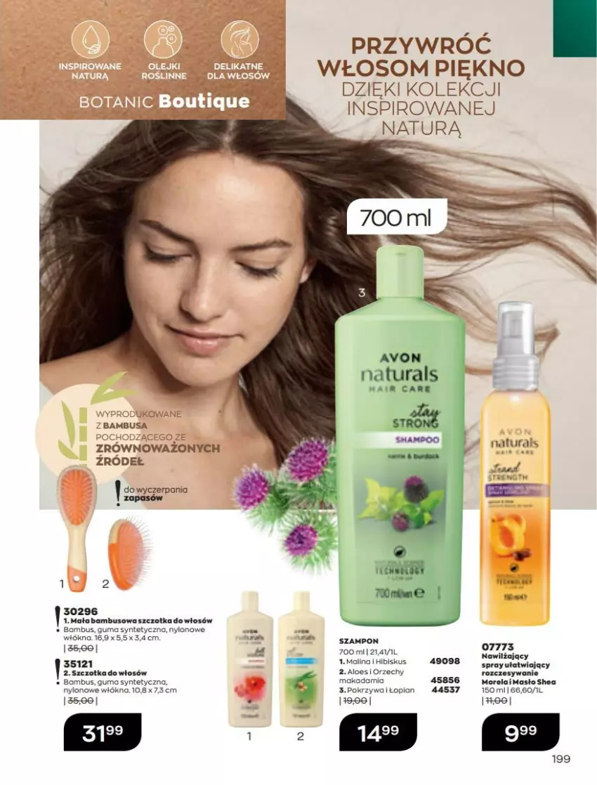 Gazetka promocyjna Avon - Katalog Avon 3/2022 kampania marzec - ważna 01.03 do 31.03.2022 - strona 199 - produkty: Hibiskus, Masło, Morela, Szampon, Szczotka, Szczotka do włosów, Wazon