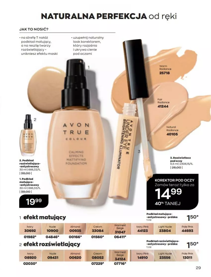 Gazetka promocyjna Avon - Katalog Avon 3/2022 kampania marzec - ważna 01.03 do 31.03.2022 - strona 29 - produkty: Fa, Podkład, Podkład matujący, Tera