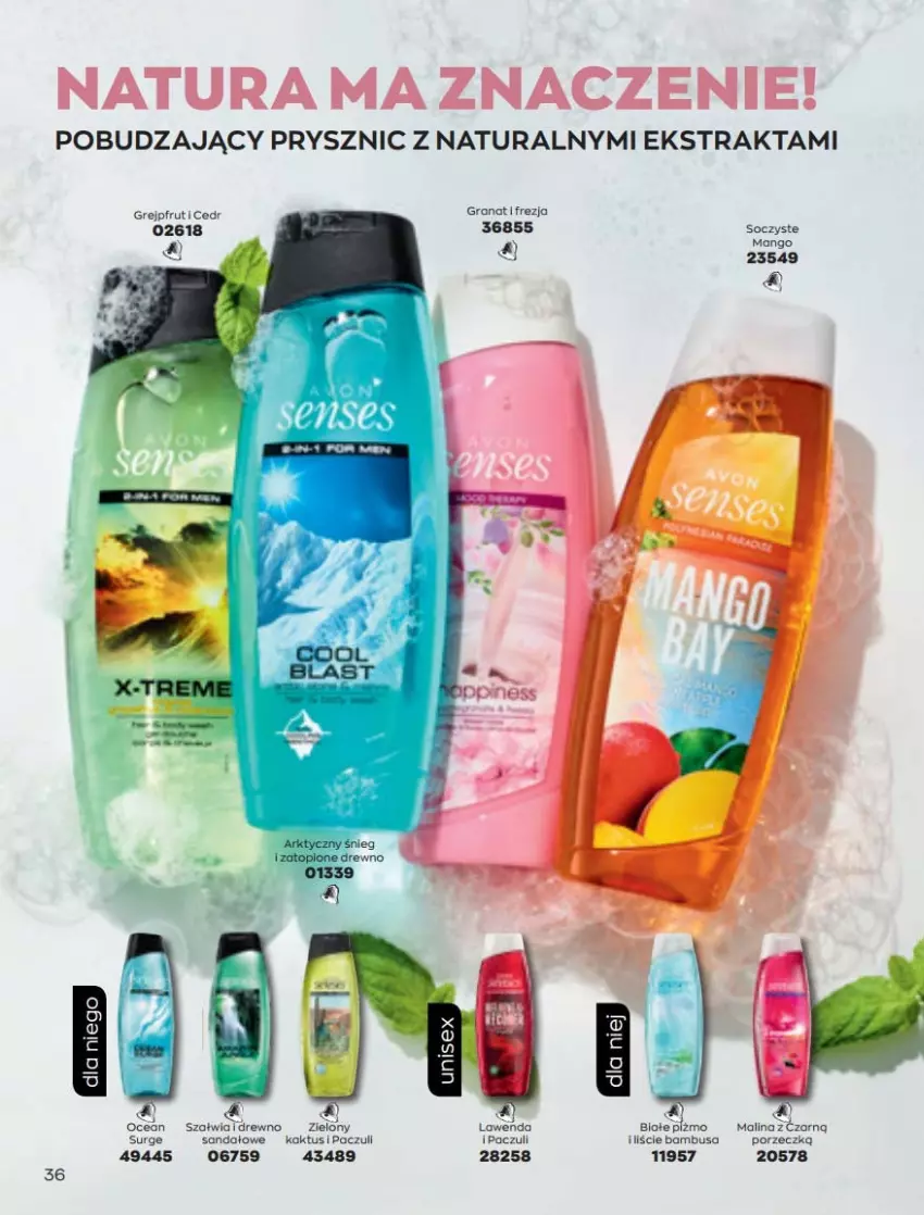 Gazetka promocyjna Avon - Katalog Avon 3/2022 kampania marzec - ważna 01.03 do 31.03.2022 - strona 36 - produkty: Fa, Grejpfrut, Kaktus, Mango, Por