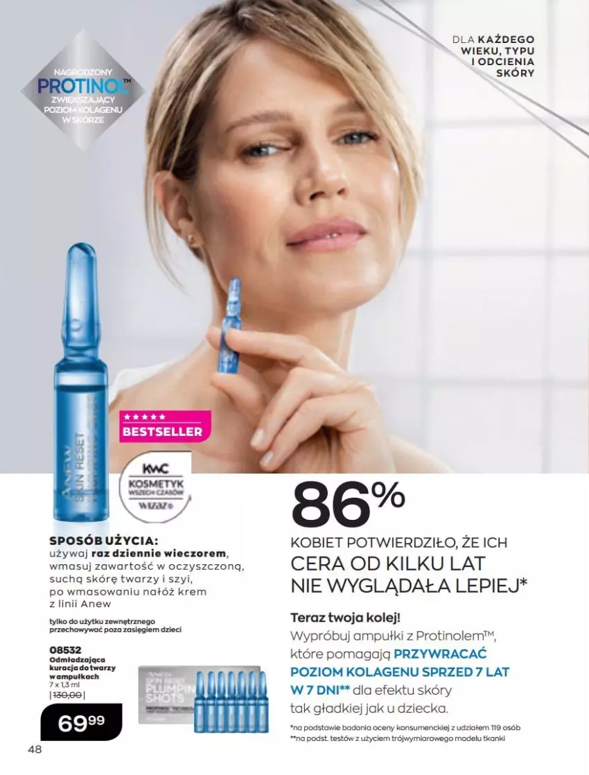 Gazetka promocyjna Avon - Katalog Avon 3/2022 kampania marzec - ważna 01.03 do 31.03.2022 - strona 48 - produkty: Anew, Dzieci, Kolagen, Olej, Tera