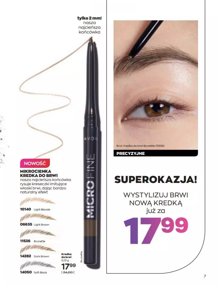 Gazetka promocyjna Avon - Katalog Avon 3/2022 kampania marzec - ważna 01.03 do 31.03.2022 - strona 7 - produkty: Cień, Fa, Kredka, Kredka do brwi, Lack