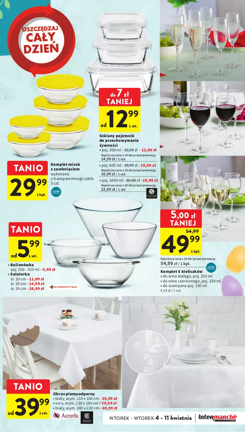 Gazetka promocyjna Intermarche - Gazetka Intermarche - ważna 04.04 do 11.04.2023 - strona 13 - produkty: Bulion, Lion, Obrus, Pojemnik, Pojemnik do przechowywania, Por, Salaterka, Tran