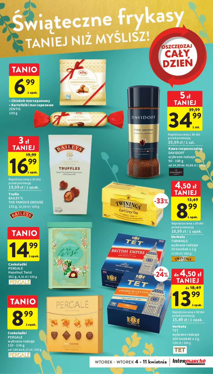 Gazetka promocyjna Intermarche - Gazetka Intermarche - ważna 04.04 do 11.04.2023 - strona 15 - produkty: Chleb, Davidoff, Fa, Herbata, Kartofelki marcepanowe, Kawa, Kawa rozpuszczalna, The Famous Grouse