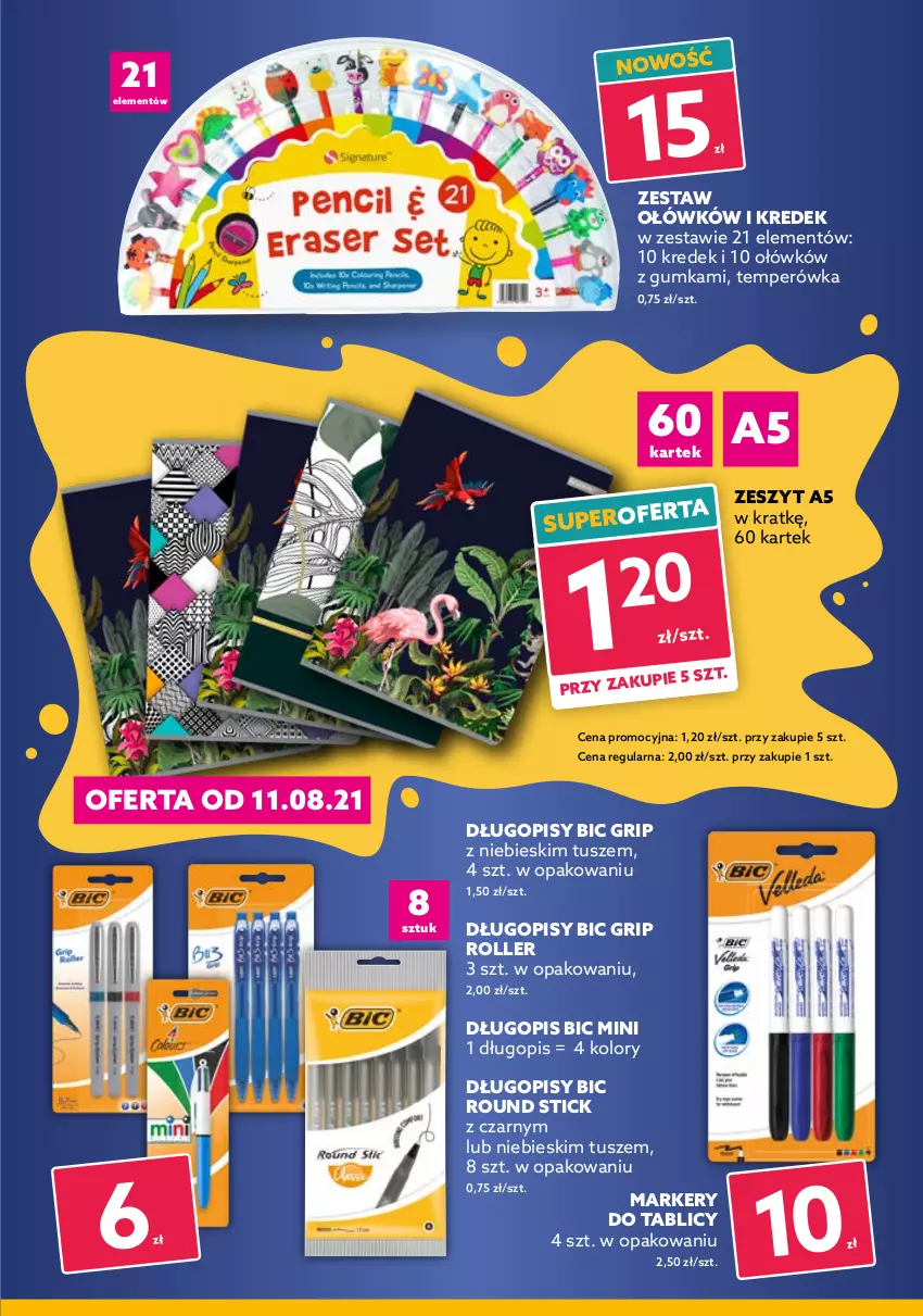 Gazetka promocyjna Dealz - Katalog Szkolne okazje na 5+! - sprawdź ! - ważna 11.08 do 31.08.2021 - strona 3 - produkty: BIC, Długopis, Klej, Marker, Roller, Tusz