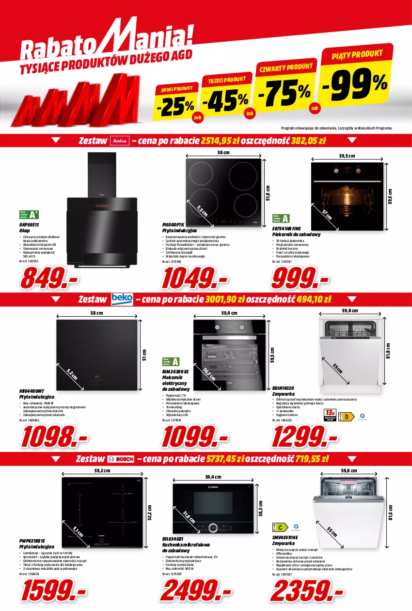 Gazetka promocyjna Media Markt - Gazetka Media Markt - ważna 20.07 do 02.08.2022 - strona 5 - produkty: Drzwi, Dzieci, Fa, Gra, Kosz, Kuchenka mikrofalowa, Kuchenki mikrofalowe, Listwa, Okap, Piec, Piekarnik, Piekarnik do zabudowy, Płyta, Płyta indukcyjna, Rama, Sok, Teleskop, Top, Warka, Zmywarka