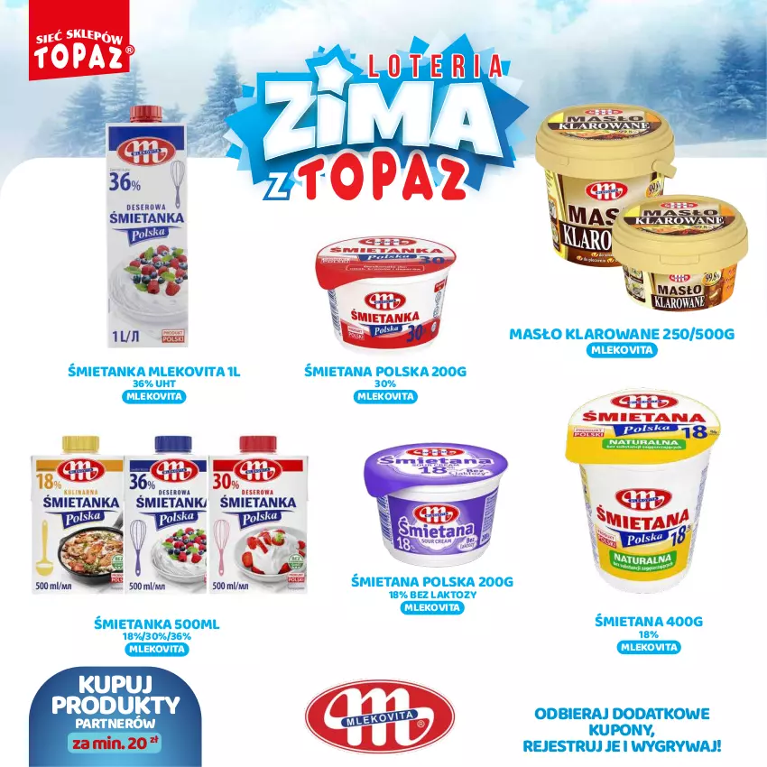 Gazetka promocyjna Topaz - Gazetka - ważna 02.12.2024 do 26.01.2025 - strona 14 - produkty: Gry, Masło, Masło klarowane, Mleko, Mlekovita