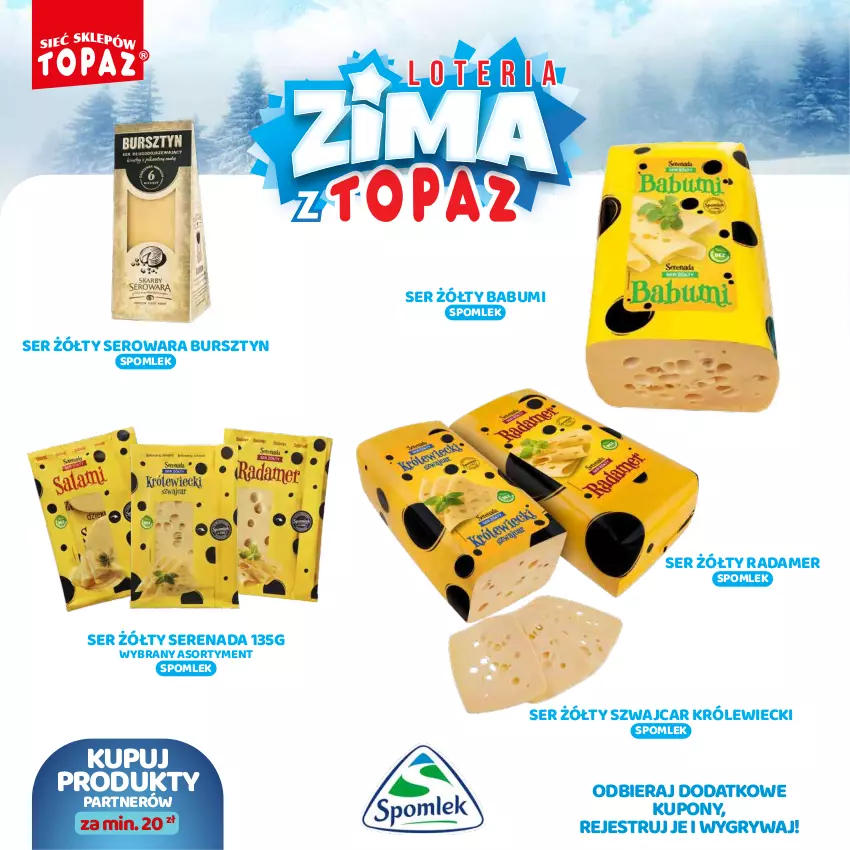 Gazetka promocyjna Topaz - Gazetka - ważna 02.12.2024 do 26.01.2025 - strona 16 - produkty: Bursztyn, Gry, Radamer, Ser