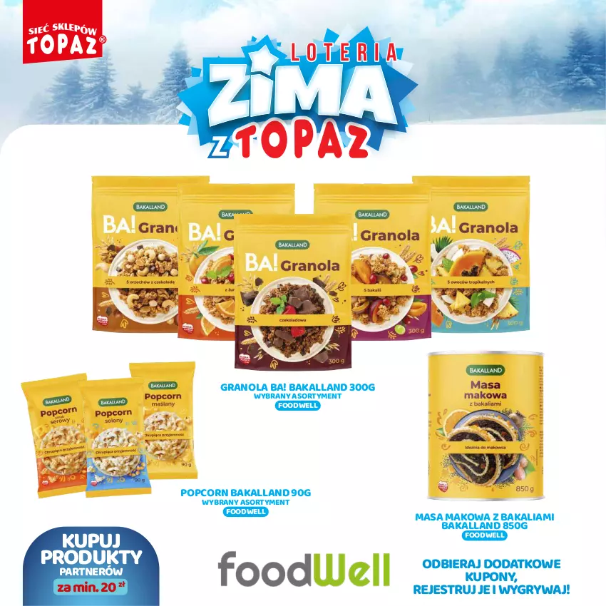 Gazetka promocyjna Topaz - Gazetka - ważna 02.12.2024 do 26.01.2025 - strona 28 - produkty: Ba!, Bakalland, Gra, Granola, Gry, Popcorn