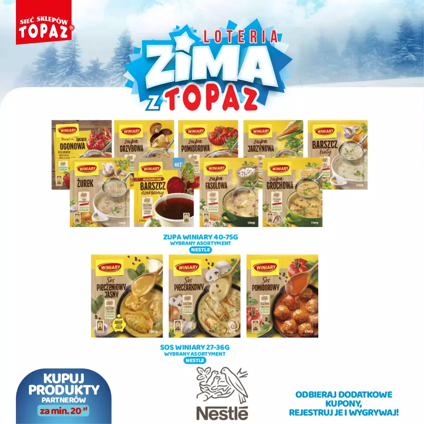 Gazetka promocyjna Topaz - Gazetka - ważna 02.12.2024 do 26.01.2025 - strona 36 - produkty: Gry, Sos, Winiary, Zupa