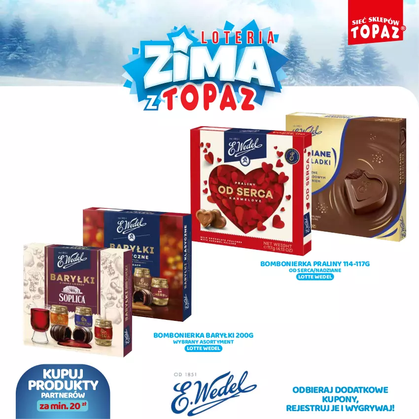 Gazetka promocyjna Topaz - Gazetka - ważna 02.12.2024 do 26.01.2025 - strona 47 - produkty: Baryłki, Gry, Praliny, Ser