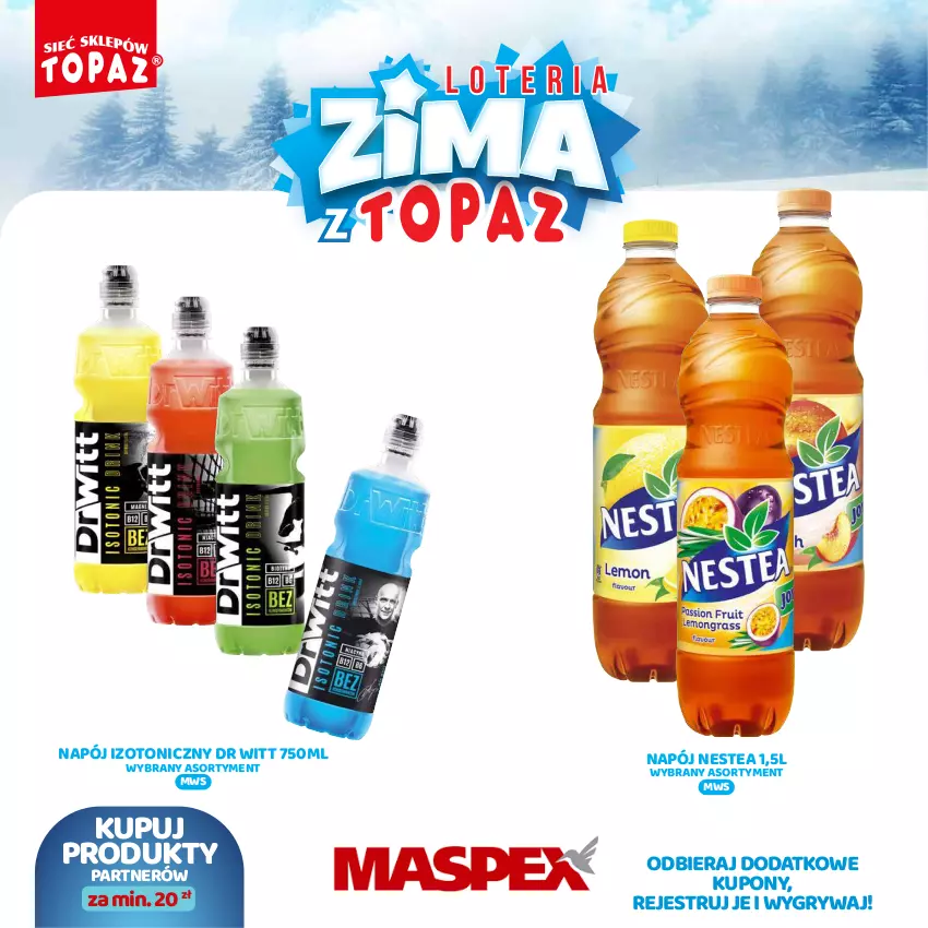 Gazetka promocyjna Topaz - Gazetka - ważna 02.12.2024 do 26.01.2025 - strona 58 - produkty: Gry, Napój, Napój izotoniczny, Nestea