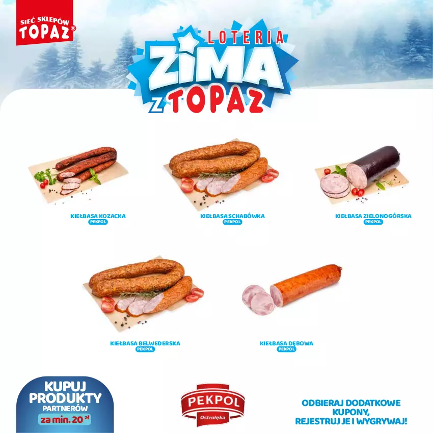 Gazetka promocyjna Topaz - Gazetka - ważna 02.12.2024 do 26.01.2025 - strona 6 - produkty: Gry, Kiełbasa, Pekpol