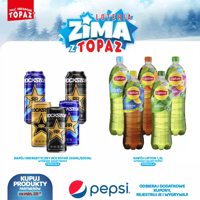 Gazetka promocyjna Topaz - Gazetka - ważna 02.12.2024 do 26.01.2025 - strona 60 - produkty: Gry, Lipton, Napój, Napój energetyczny, Pepsi