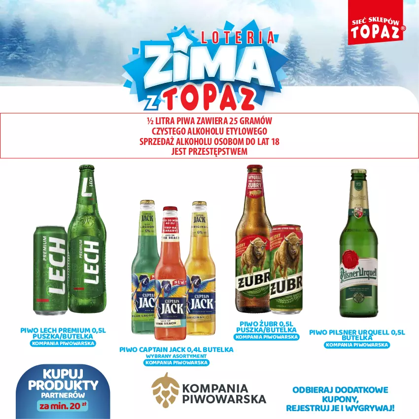 Gazetka promocyjna Topaz - Gazetka - ważna 02.12.2024 do 26.01.2025 - strona 71 - produkty: Captain Jack, Gra, Gry, Lech Premium, Pilsner Urquell, Piwa, Piwo