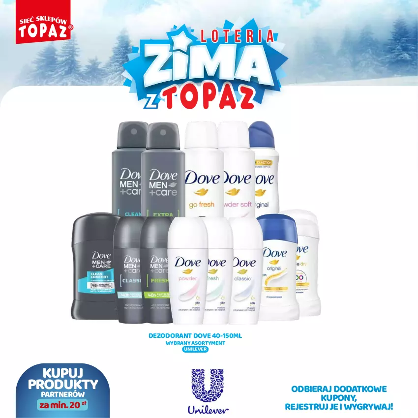 Gazetka promocyjna Topaz - Gazetka - ważna 02.12.2024 do 26.01.2025 - strona 86 - produkty: Dezodorant, Dove, Gry