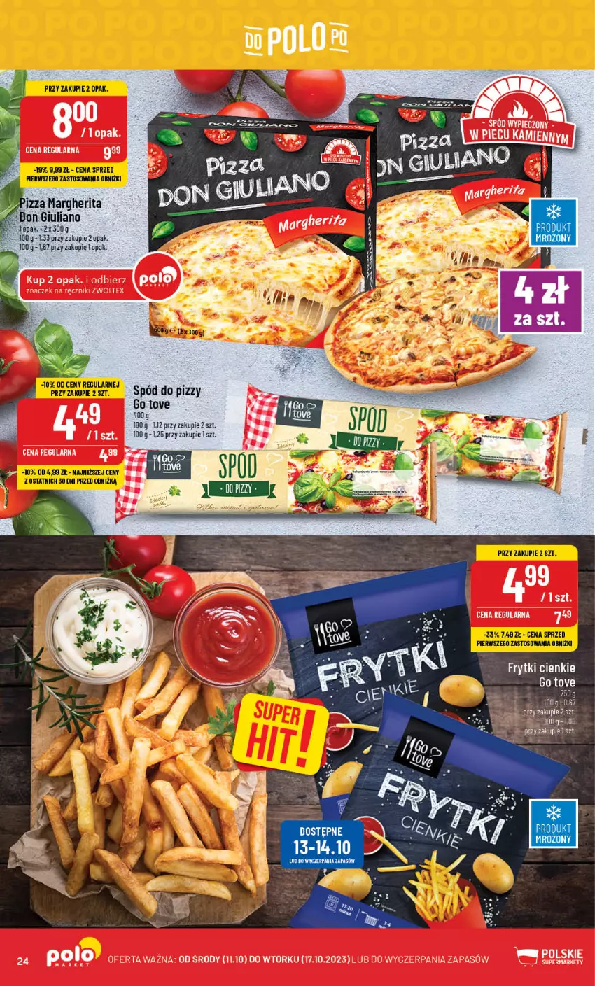 Gazetka promocyjna PoloMarket - Gazetka pomocyjna - ważna 11.10 do 17.10.2023 - strona 24 - produkty: Piec, Pizza, Pizza margherita, Ręcznik, Spód do pizzy