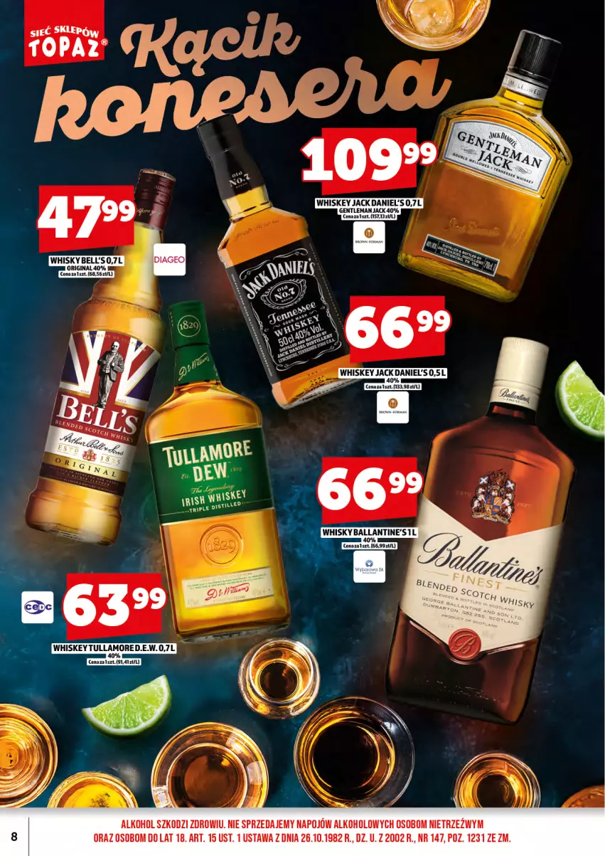Gazetka promocyjna Topaz - Gazetka - ważna 15.09 do 30.09.2025 - strona 10 - produkty: Jack Daniel's, Top, Whiskey