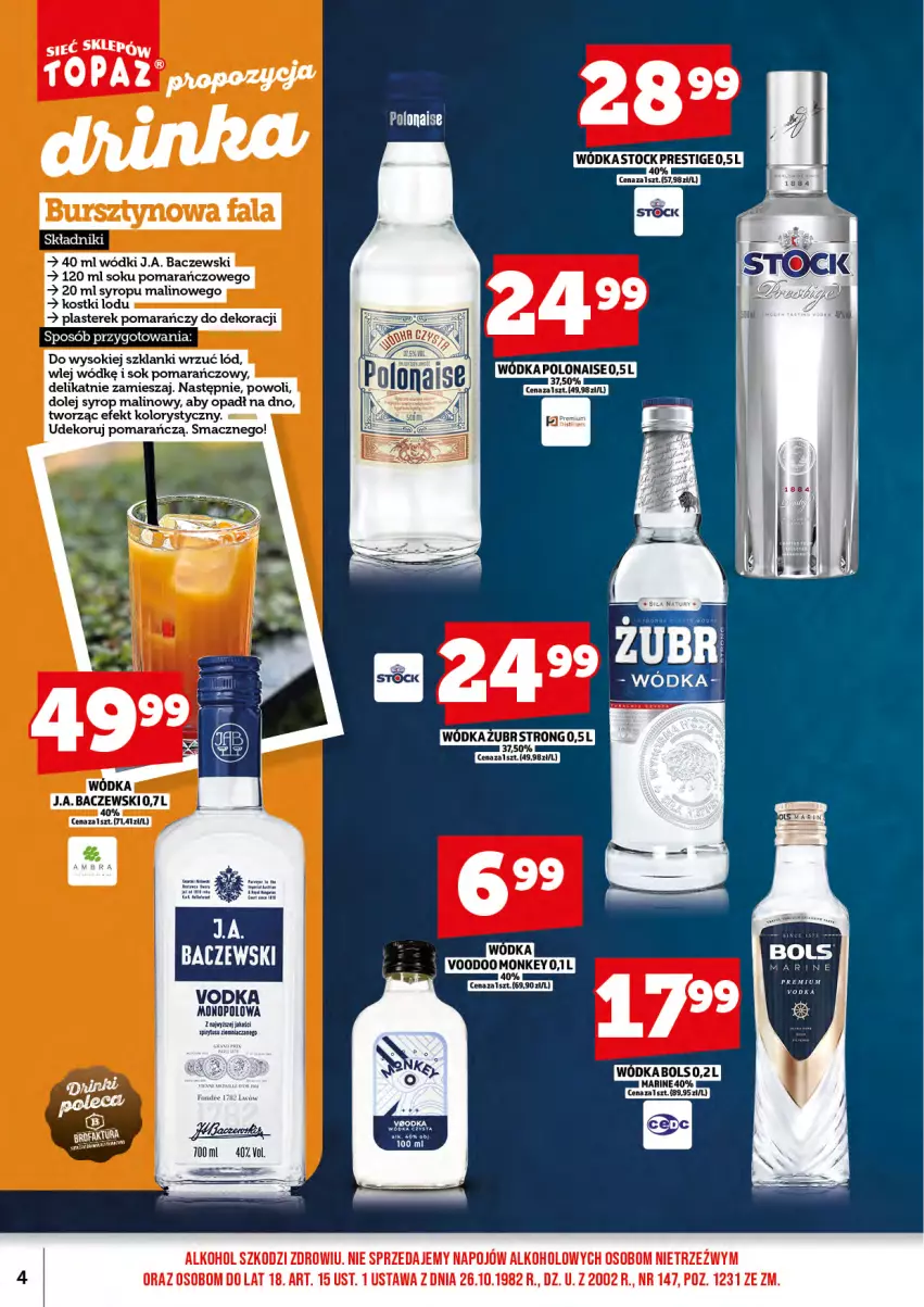 Gazetka promocyjna Topaz - Gazetka - ważna 15.09 do 30.09.2025 - strona 6 - produkty: Bols, Lanki, Olej, Sok, Sok pomarańczowy, Syrop