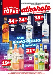 Gazetka promocyjna Topaz - Gazetka - Gazetka - ważna od 30.09 do 30.09.2025 - strona 3 - produkty: Top, Johnnie Walker, Wódka, Whisky, Wino, Napój, Carlo Rossi