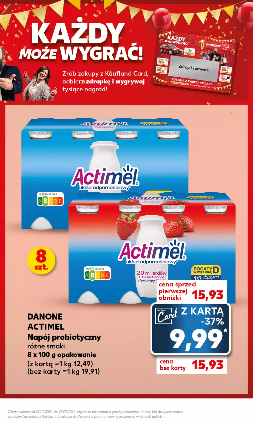 Gazetka promocyjna Kaufland - Mocny Start - ważna 26.02 do 28.02.2024 - strona 5 - produkty: Actimel, Danone, Napój