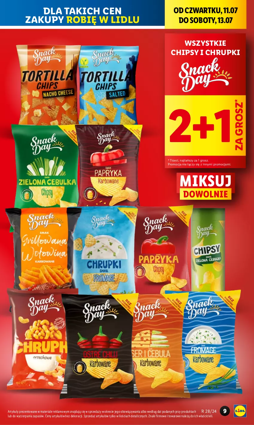 Gazetka promocyjna Lidl - GAZETKA - ważna 11.07 do 13.07.2024 - strona 11 - produkty: Chipsy, Chrupki