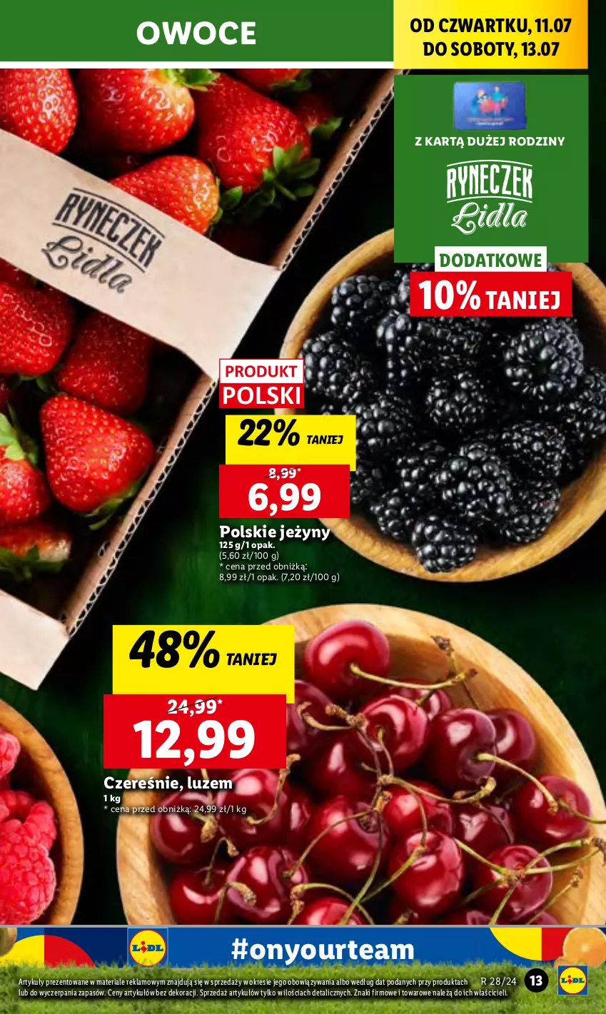 Gazetka promocyjna Lidl - GAZETKA - ważna 11.07 do 13.07.2024 - strona 17 - produkty: Chleb, Jeżyny, Owoce, Ser