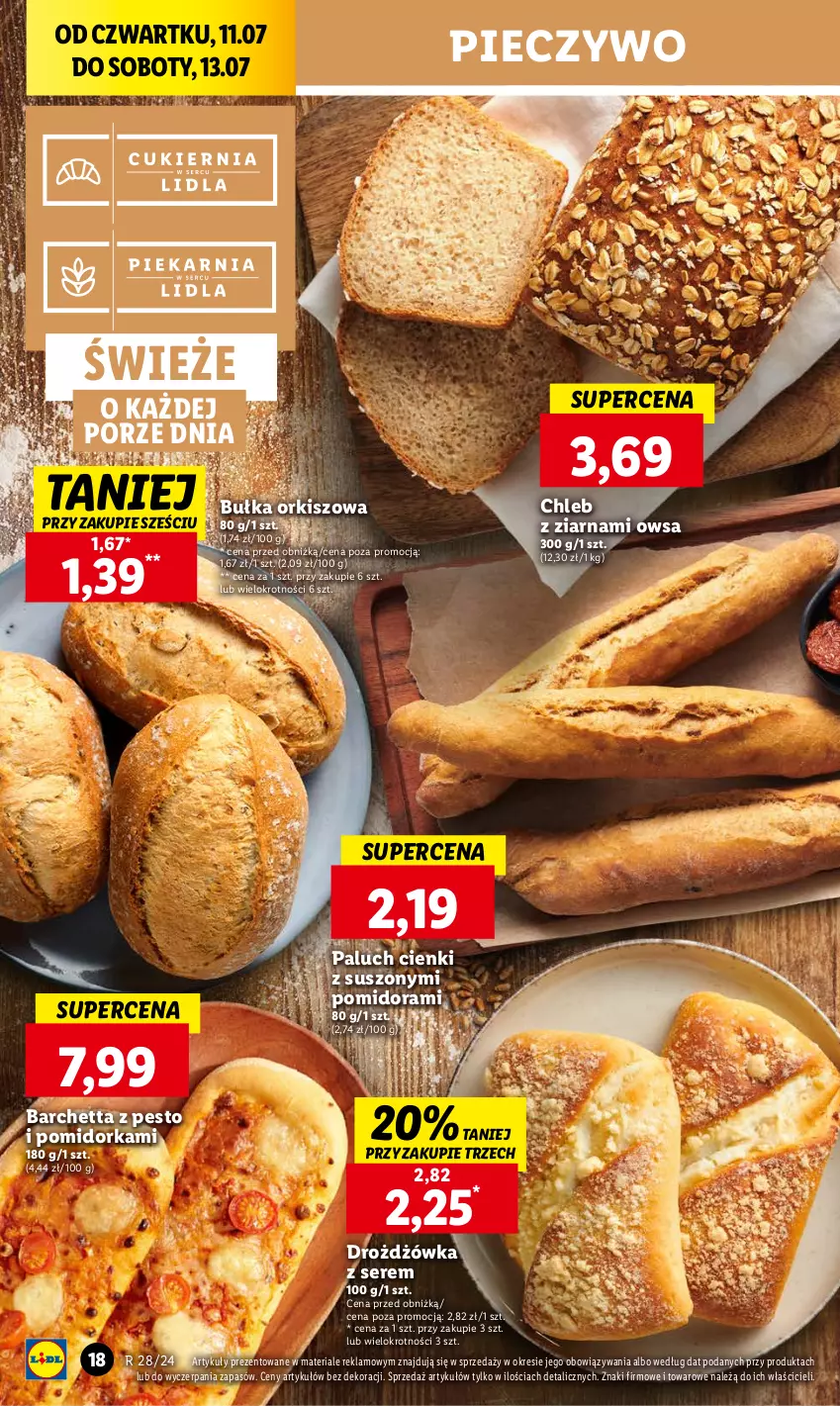 Gazetka promocyjna Lidl - GAZETKA - ważna 11.07 do 13.07.2024 - strona 22 - produkty: Bułka, Chleb, Orka, Pesto, Piec, Pieczywo, Por, Ser