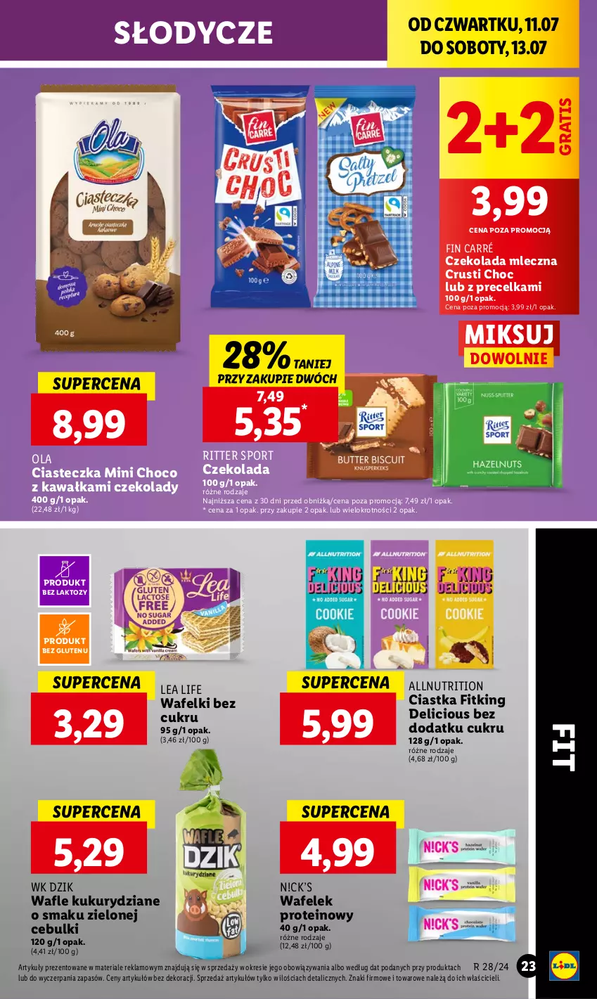 Gazetka promocyjna Lidl - GAZETKA - ważna 11.07 do 13.07.2024 - strona 29 - produkty: Ciastka, Czekolada, Czekolada mleczna, Gra, Kawa, Por, Ritter Sport, Rust, Sport, Wafelek, Wafle