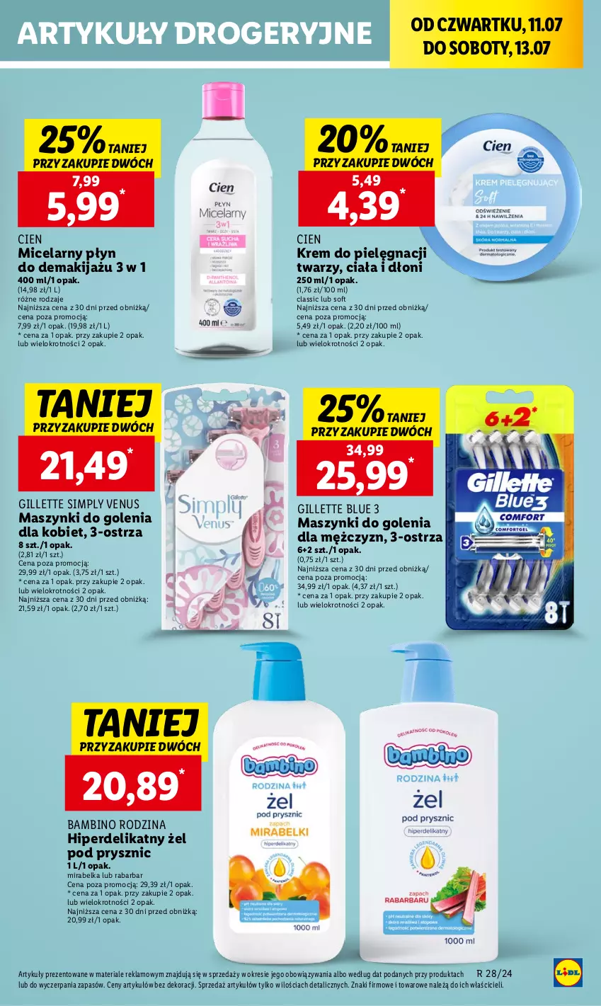 Gazetka promocyjna Lidl - GAZETKA - ważna 11.07 do 13.07.2024 - strona 39 - produkty: Gillette, Makijaż, Venus