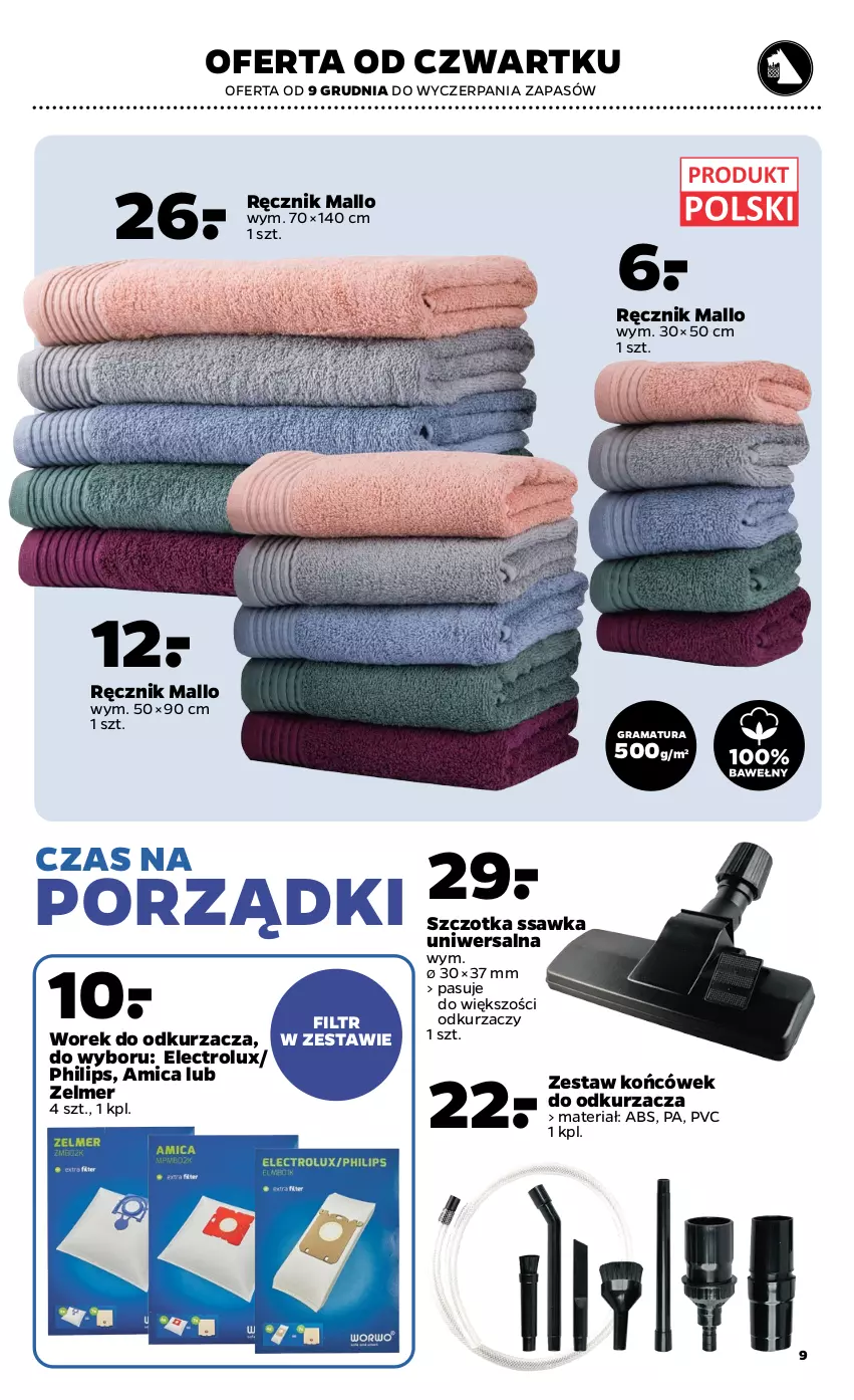 Gazetka promocyjna Netto - Gazetka non food - ważna 06.12 do 12.12.2021 - strona 9 - produkty: Amica, Electrolux, Gra, Odkurzacz, Philips, Por, Rama, Ręcznik, Szczotka, Zelmer, Zestaw końcówek