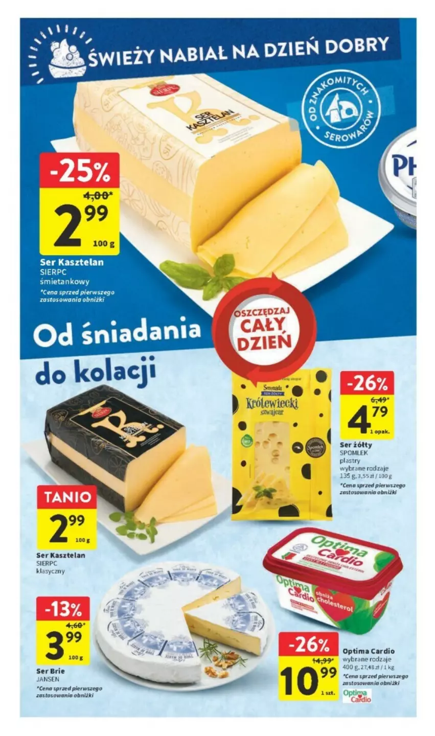 Gazetka promocyjna Intermarche - ważna 14.09 do 20.09.2023 - strona 17 - produkty: Brie, Kasztelan, Optima, Optima Cardio, Ser, Ser Kasztelan