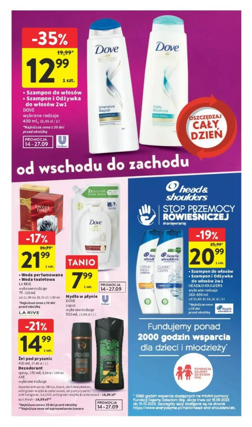 Gazetka promocyjna Intermarche - ważna 14.09 do 20.09.2023 - strona 29 - produkty: Dezodorant, Dzieci, La Rive, Lack, Mydło, Mydło w płynie, Odżywka, Perfum, Szampon, Top, Woda, Woda perfumowana, Woda toaletowa