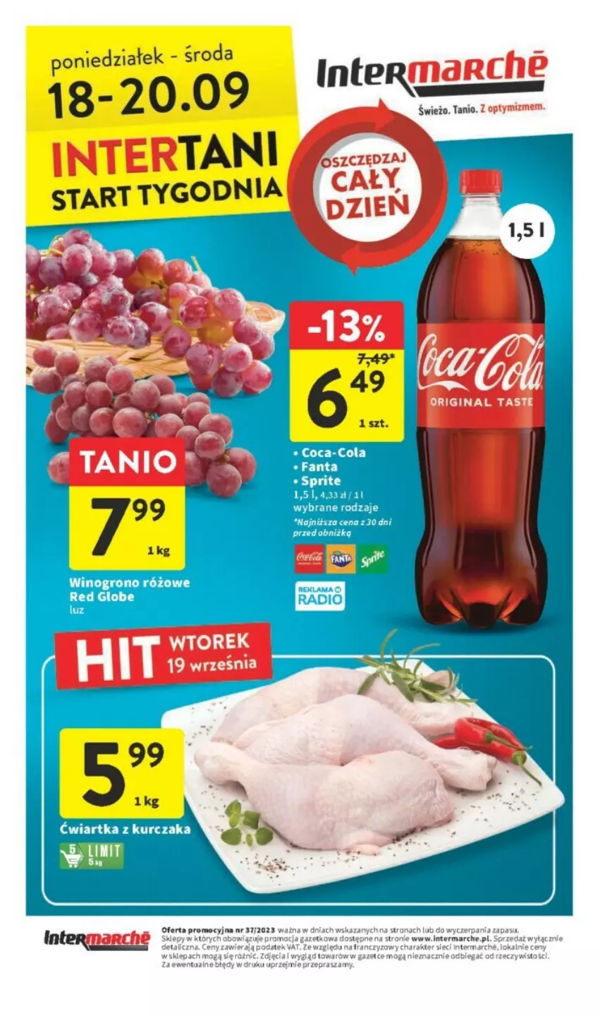 Gazetka promocyjna Intermarche - ważna 14.09 do 20.09.2023 - strona 35 - produkty: Coca-Cola, Fa, Fanta, LG, Sprite, Wino