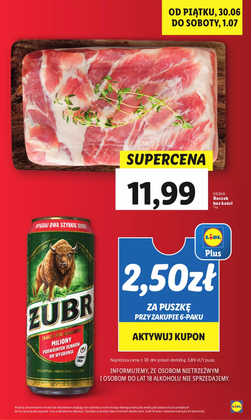 Gazetka promocyjna Lidl - GAZETKA - ważna 30.06 do 01.07.2023 - strona 4 - produkty: Boczek, Boczek bez kości