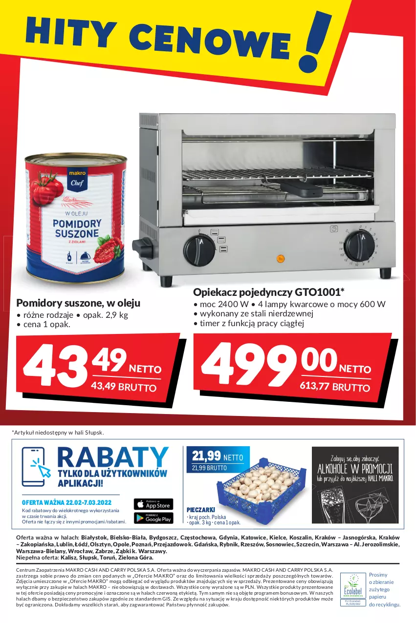 Gazetka promocyjna Makro - [Oferta promocyjna] Artykuły spożywcze i przemysłowe - ważna 22.02 do 07.03.2022 - strona 24 - produkty: Gra, Kosz, Olej, Papier, Piec, Pomidory, Rum, Sos, Szal