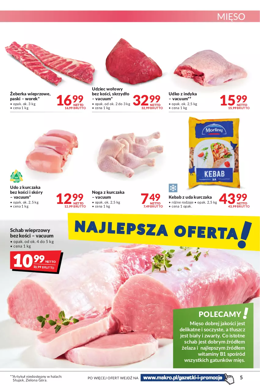 Gazetka promocyjna Makro - [Oferta promocyjna] Artykuły spożywcze i przemysłowe - ważna 22.02 do 07.03.2022 - strona 5 - produkty: Kebab, Kurczak, Mięso, Schab wieprzowy, Udo z kurczaka, Udziec wołowy