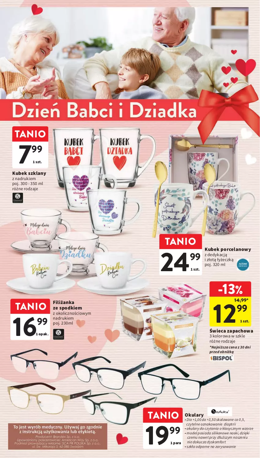 Gazetka promocyjna Intermarche - Gazetka Intermarche - ważna 18.01 do 24.01.2024 - strona 10 - produkty: Filiżanka, Kubek, Okulary do czytania, Por