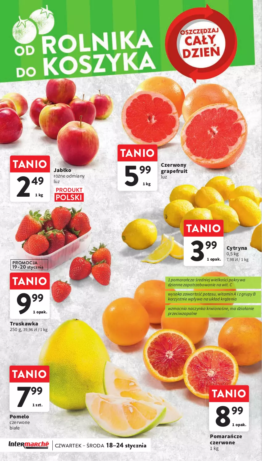 Gazetka promocyjna Intermarche - Gazetka Intermarche - ważna 18.01 do 24.01.2024 - strona 20 - produkty: Gra, Pokrywa, Pomarańcze, Pomelo, Sok