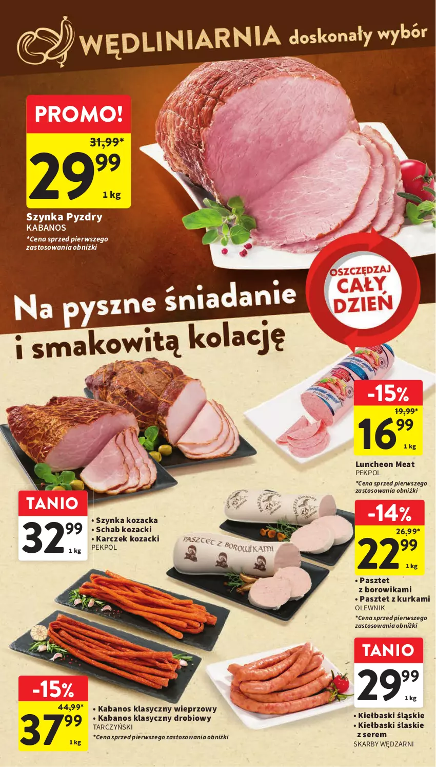 Gazetka promocyjna Intermarche - Gazetka Intermarche - ważna 18.01 do 24.01.2024 - strona 24 - produkty: Kabanos, Kiełbaski śląskie, Olewnik, Pasztet, Pekpol, Ser, Szynka, Tarczyński