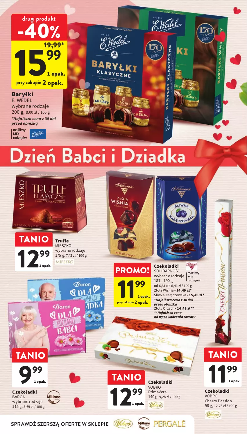 Gazetka promocyjna Intermarche - Gazetka Intermarche - ważna 18.01 do 24.01.2024 - strona 8 - produkty: Baryłki, E. Wedel, Prima, Primavera